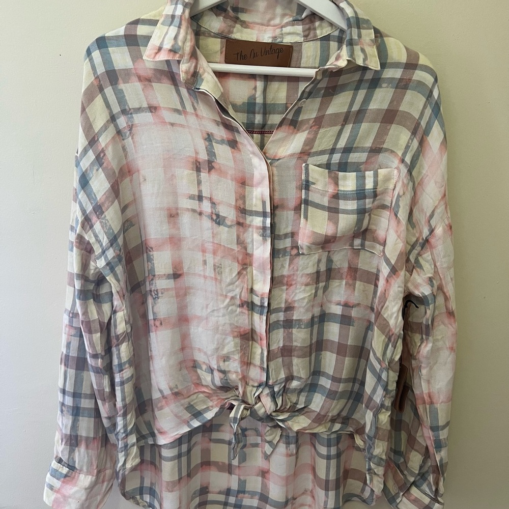 Plaid Button-Up Shirt